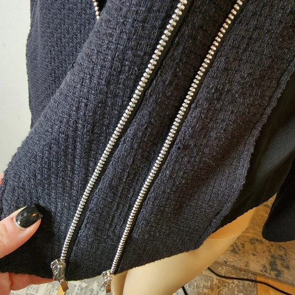 HARVE BERNARD versatile Double Zipper cotton moto Jacket - Picture 12 of 16